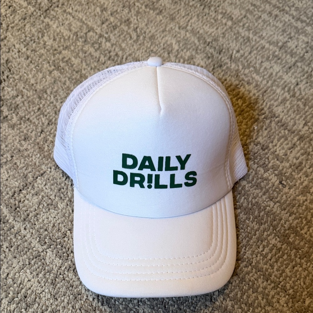 Daily Drills White and Green Cap